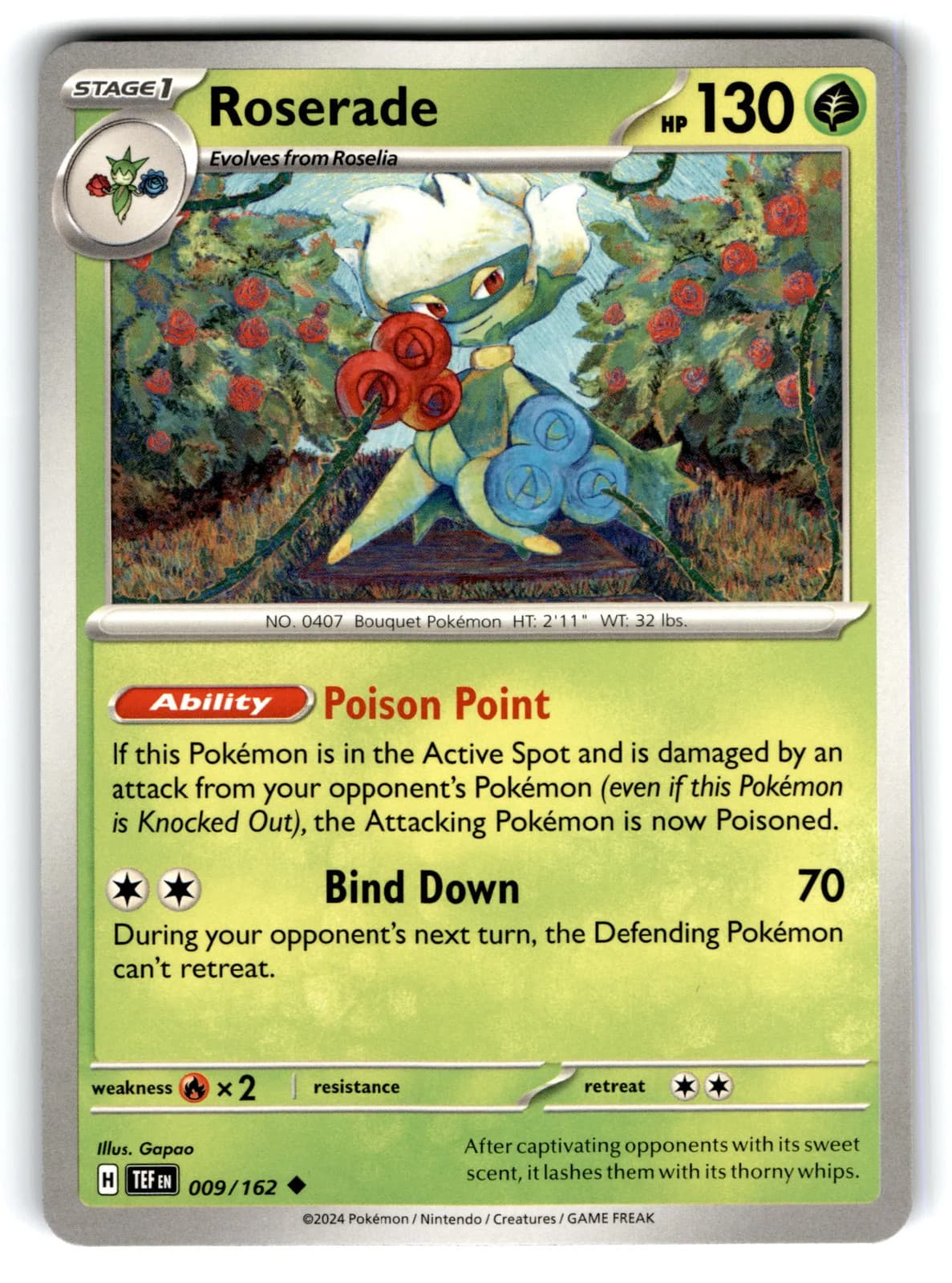 2024 Pokemon Roserade #9/162
