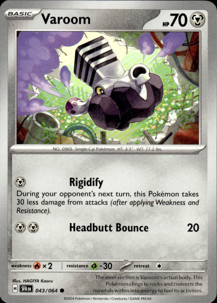 Varoom Shrouded Fable 043/064 Common Pokémon — English Near Mint