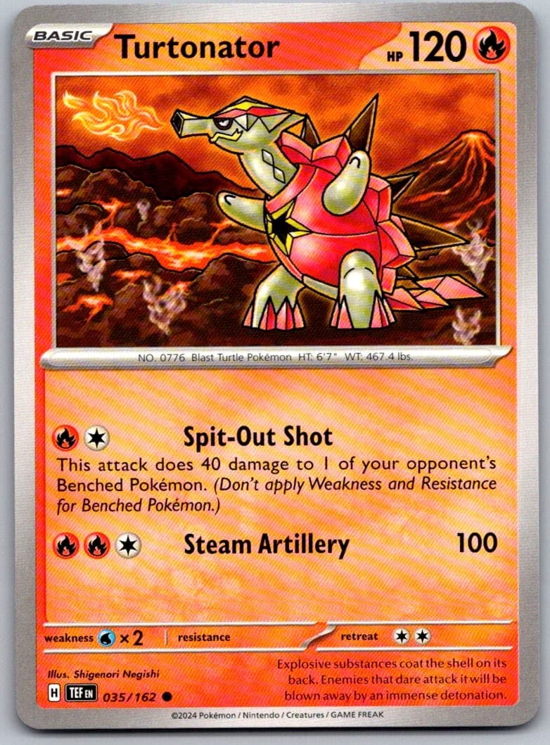 Turtonator Temporal Forces 035/162 Common PokéMon — English Near Mint