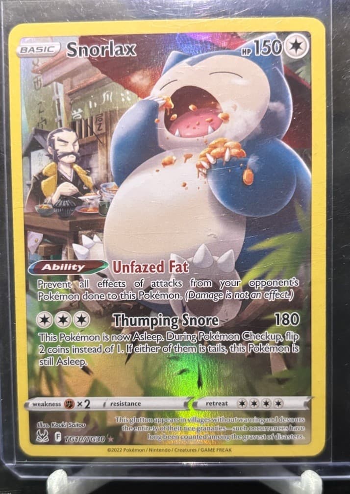 Pokémon TCG - Snorlax TG10/TG30 SWSH: Lost Origin Trainer Gallery Holo NM