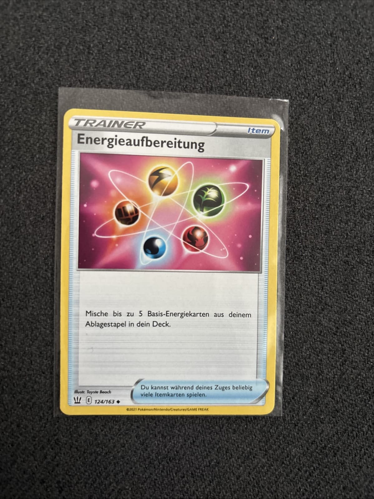 Energieaufbereitung 124/163 Pokemon Kampfstile Karte Deutsch