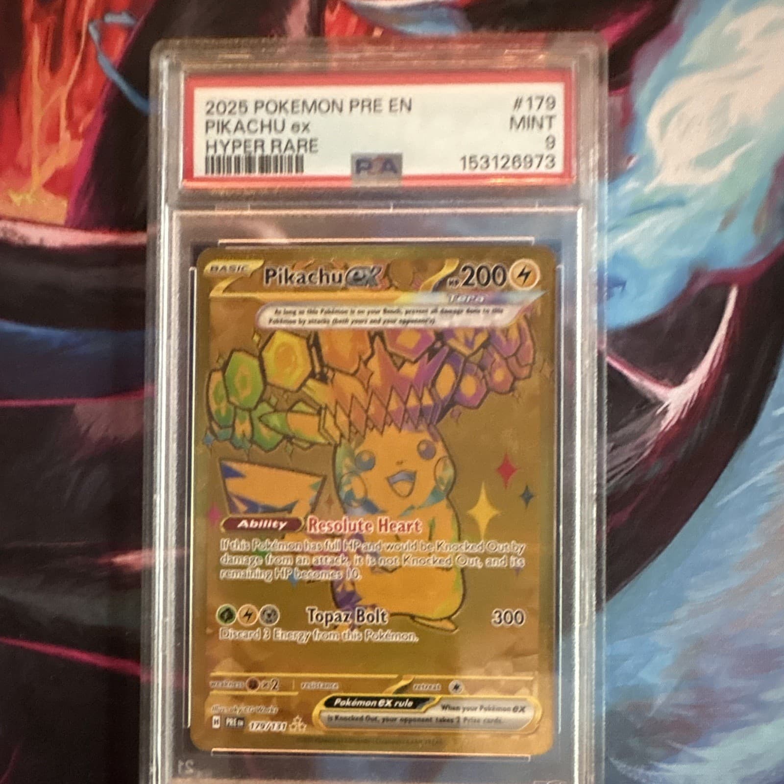 Pokemon Pikachu ex 179/131 Sv: Prismatic Evolutions Hyper Rare Holo PSA 9