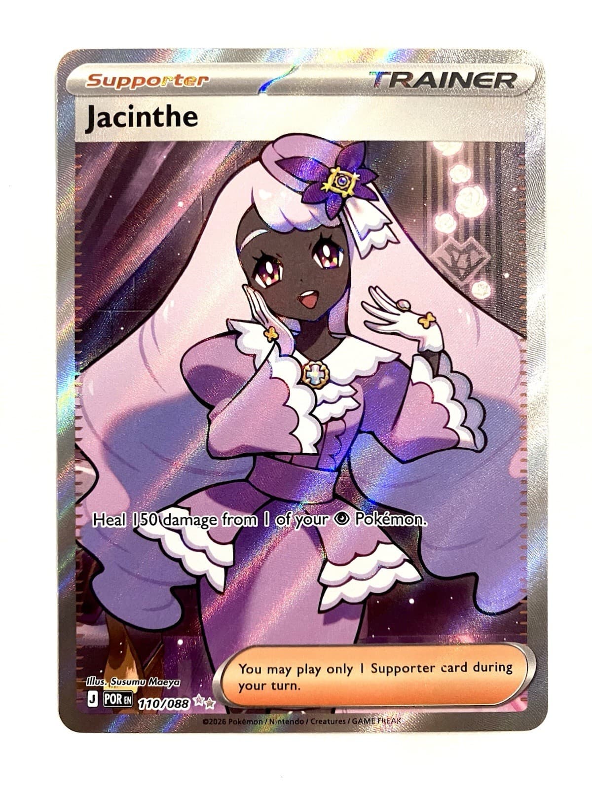 Jacinthe 110/088 Perfect Order Ultra Rare Full Art Holo Pokemon TCG Nm