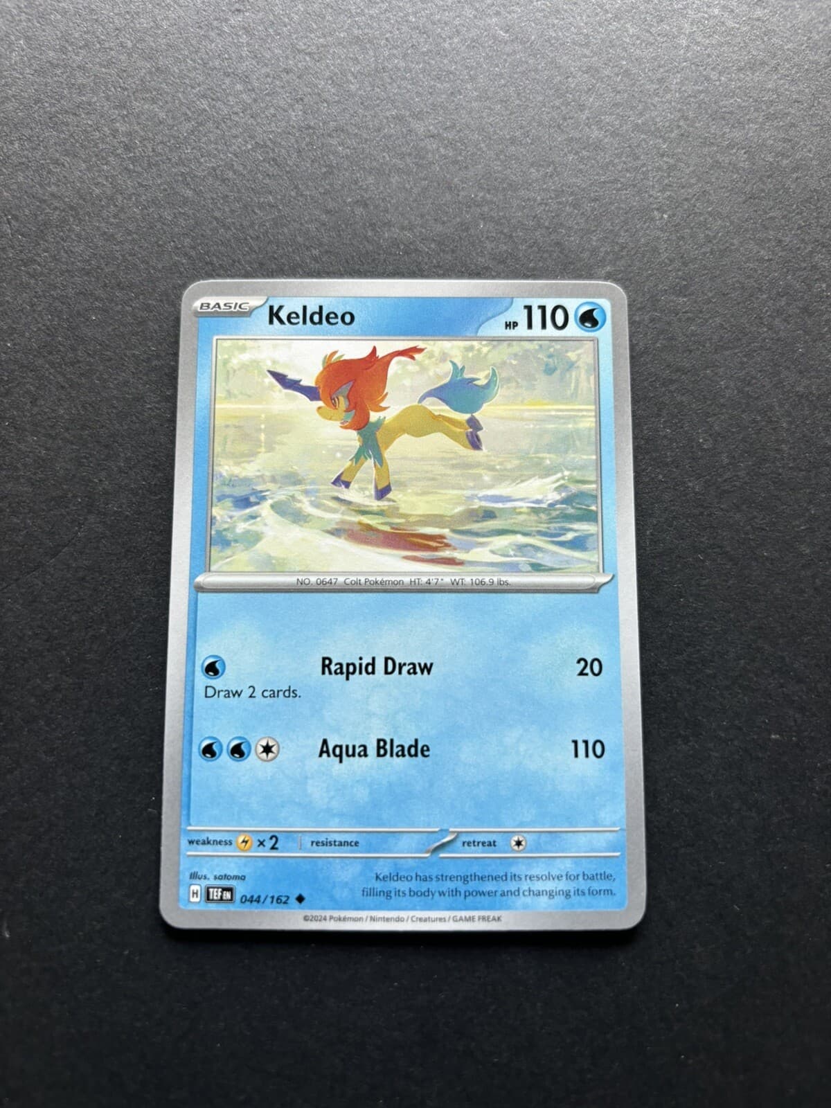 2024 Pokémon Temporal Forces - Keldeo No. 44/162