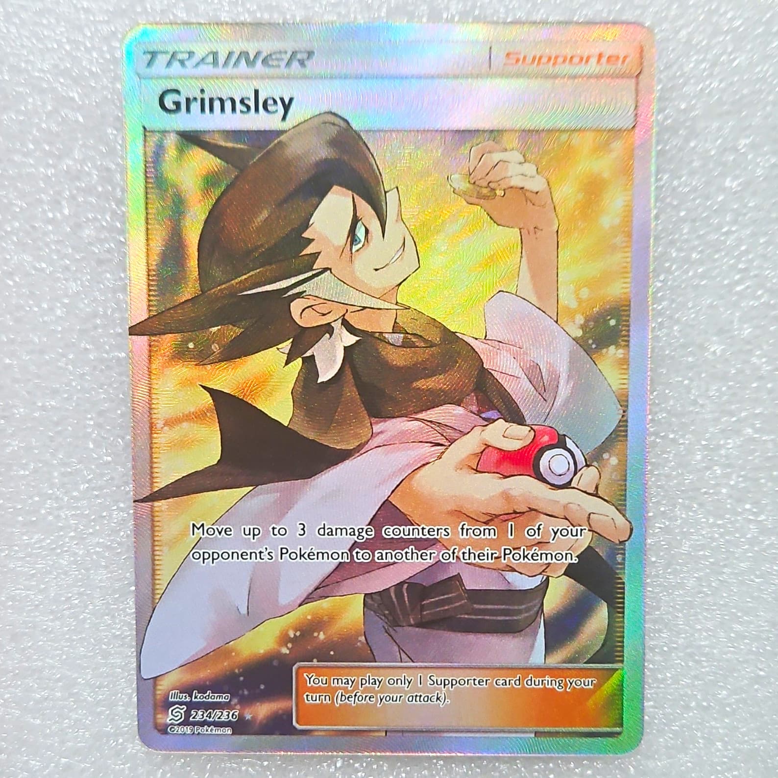 Grimsley (Full Art) 234/236 Sm-Unified Minds Ultra Rare Holo English 2019