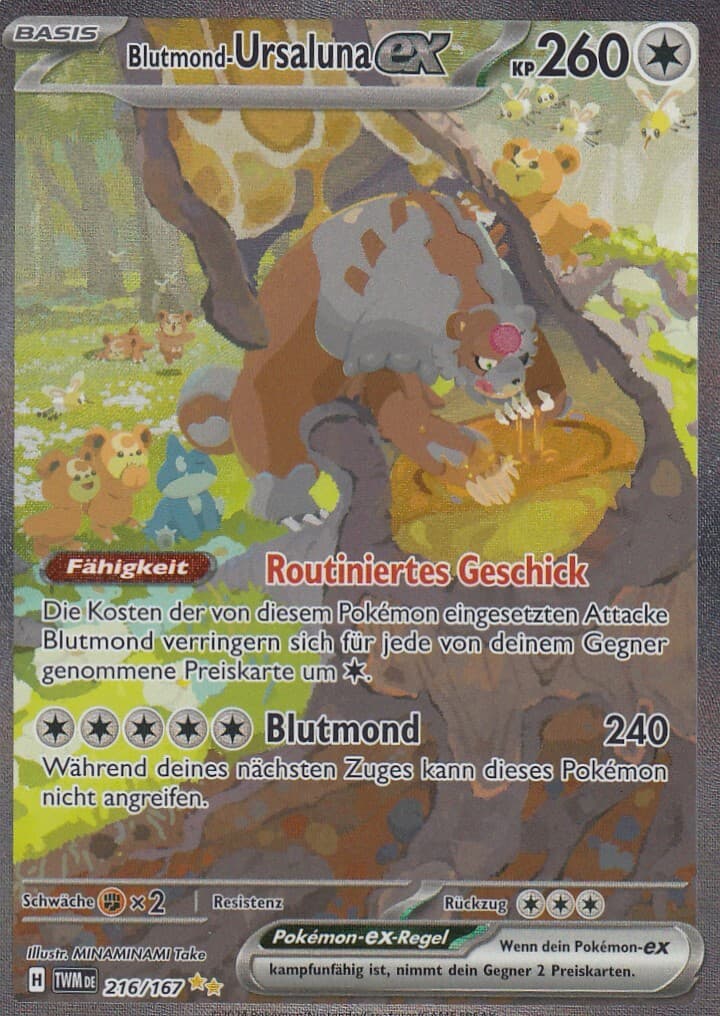 Blutmond-Ursaluna-ex 216/167 Special Illustration Rare Maskerade im Zwielicht