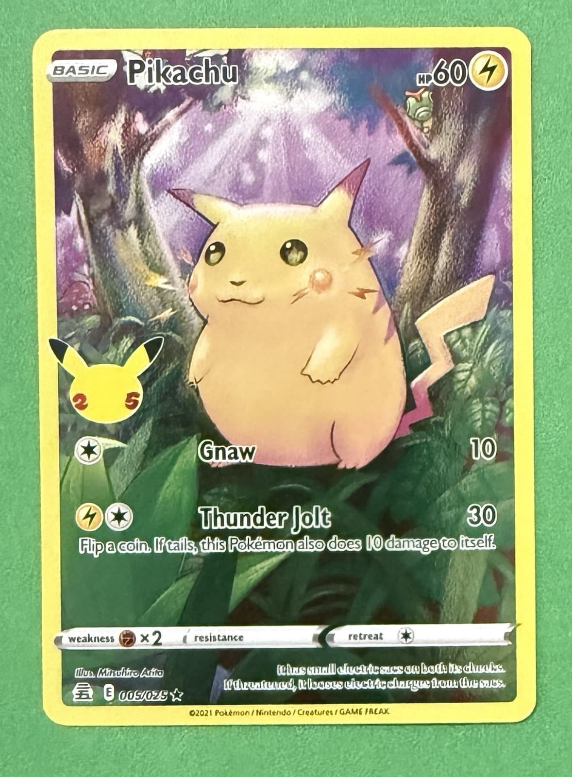 Pokemon ~ Pikachu 5/25 ~ Celebrations 25th Anniversary ~ Holo