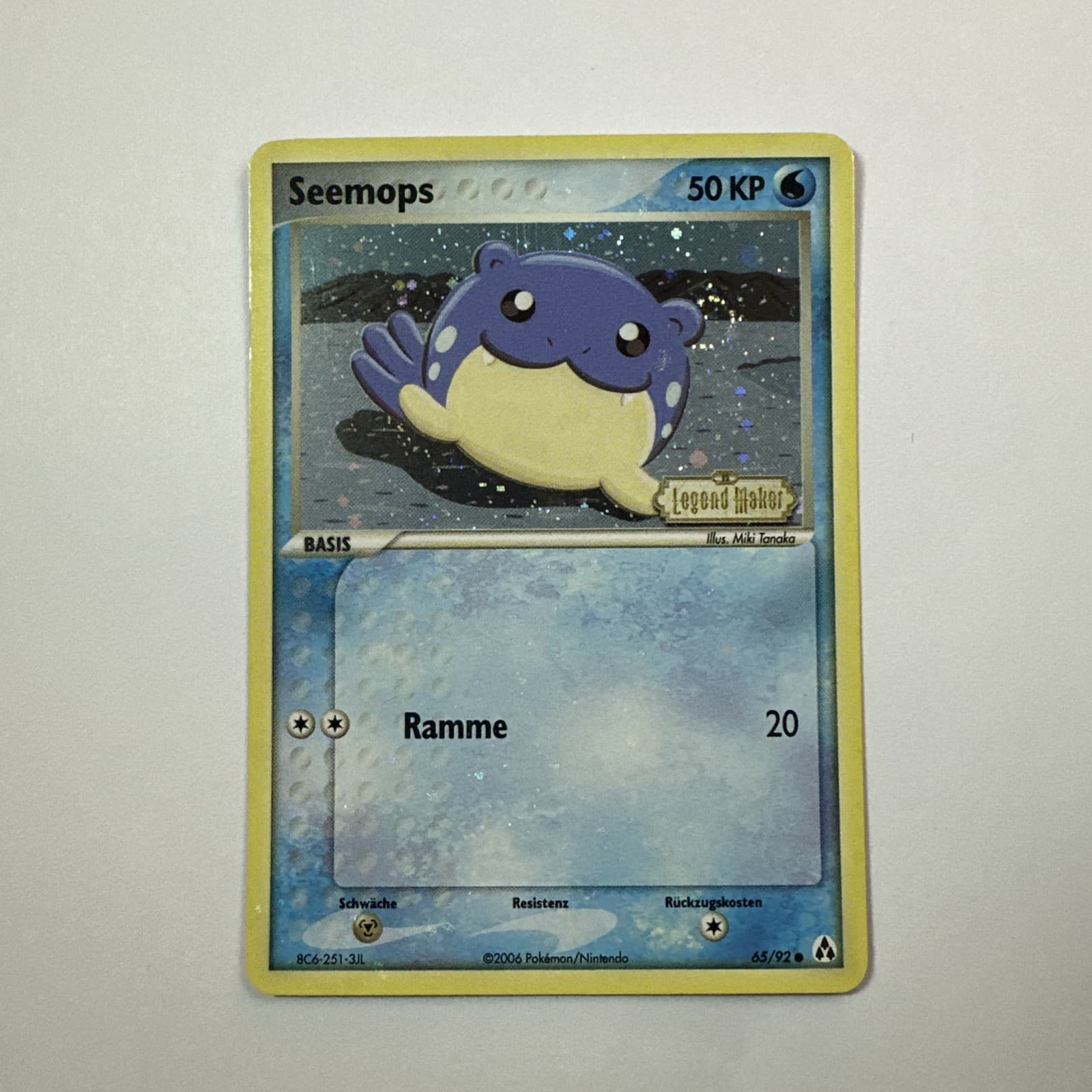 Pokémon - Seemops - 65/92 - Holo - Stamp - EX Legend Maker - DE - Top Zustand