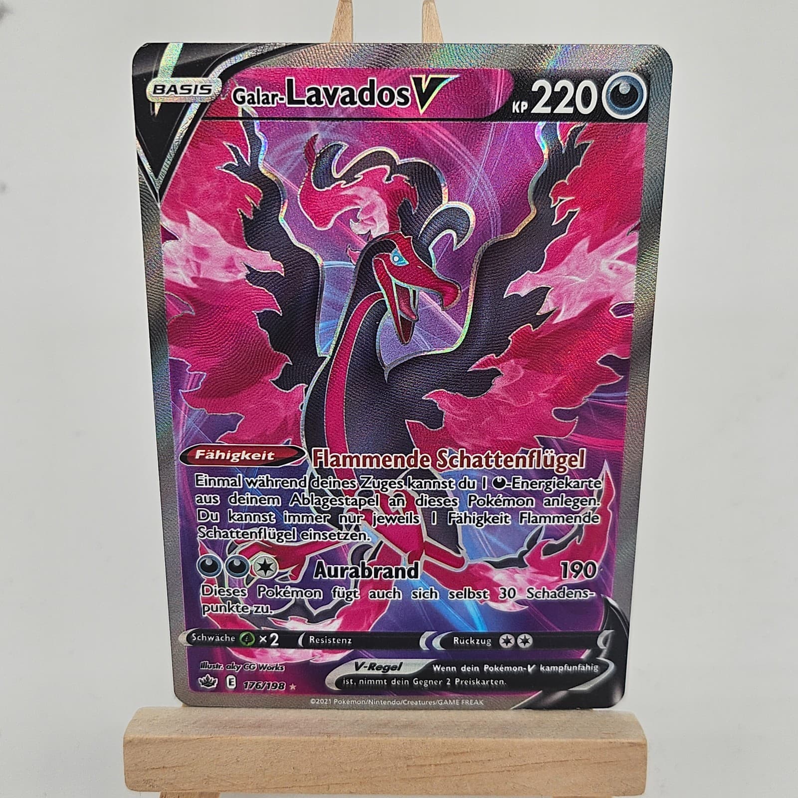 Pokemon Karte: Galar-Lavados V 176/198 Schaurige Herrschaft Near Mint Deutsch