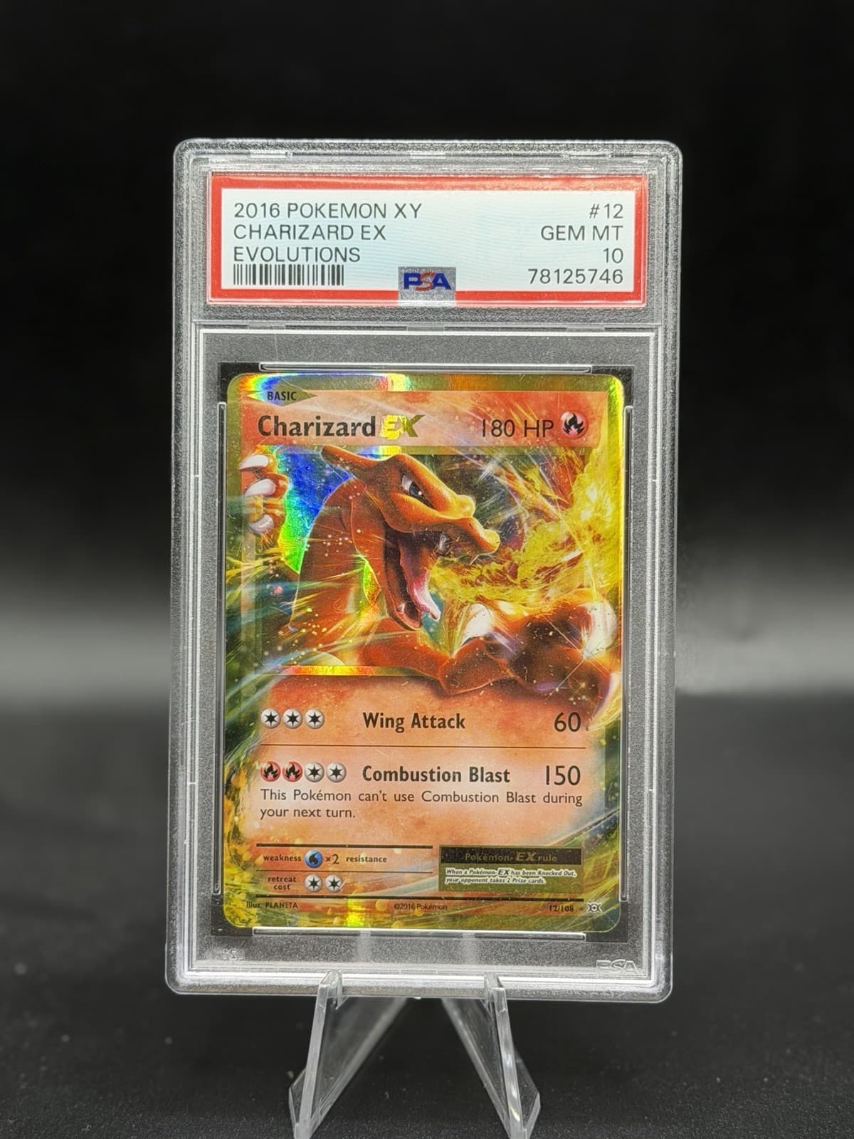 2016 POKEMON XY EVOLUTIONS #12 CHARIZARD EX PSA 10