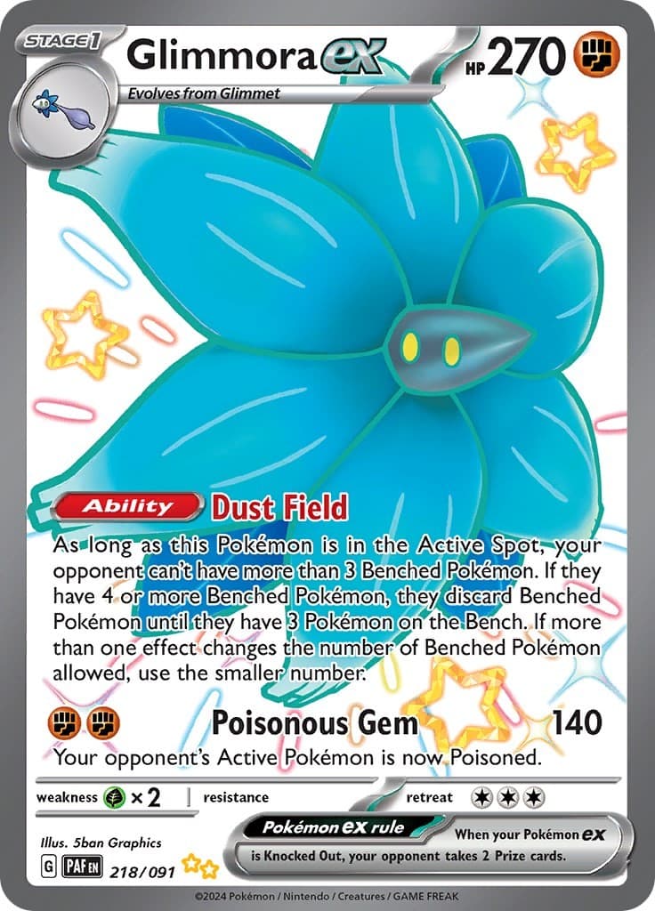Glimmora ex - [PAF - 218/091] - NM - Holofoil - SV: Paldean Fates - Pokemon