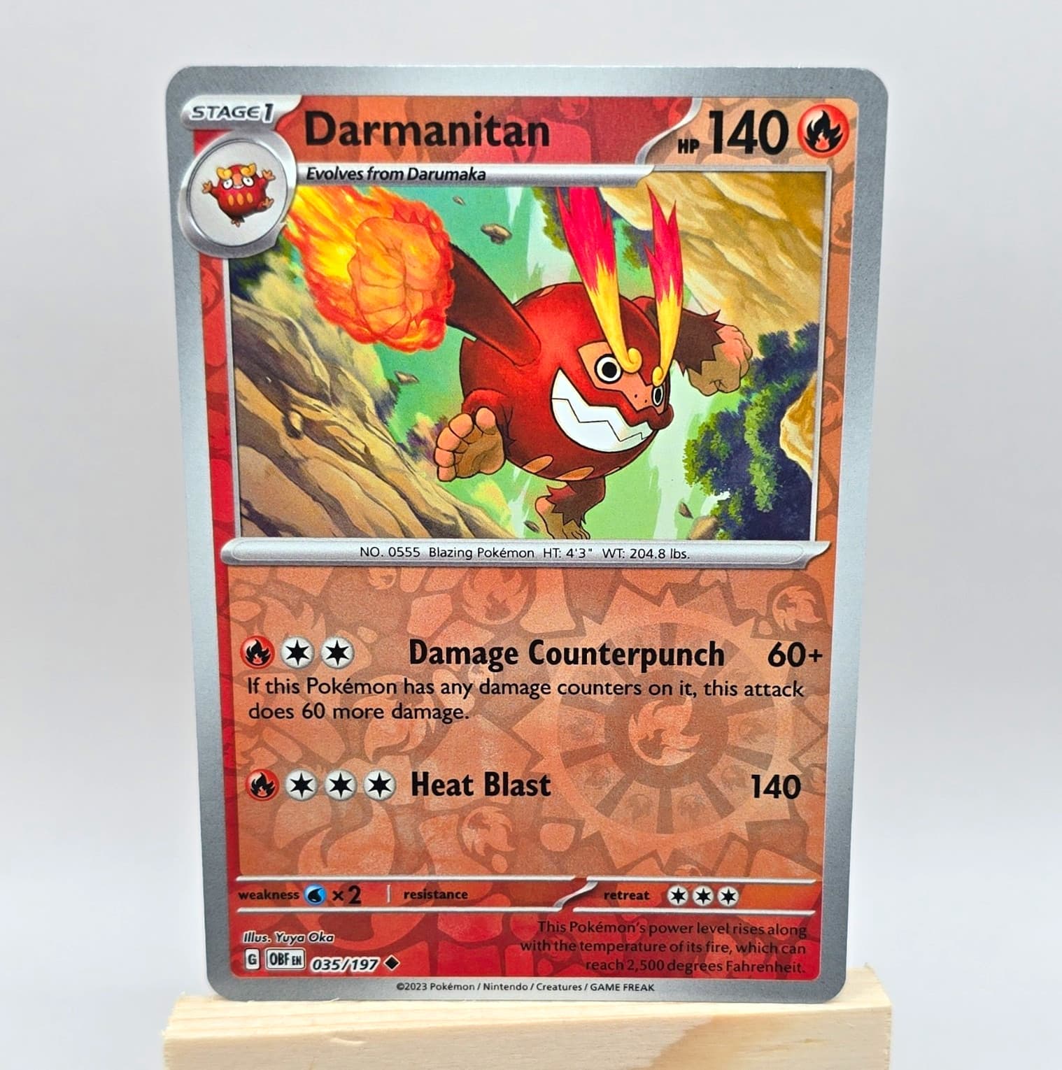 The Pokémon Company Pokémon TCG Darmanitan 035/197 Obsidian Flames Uncommon EN