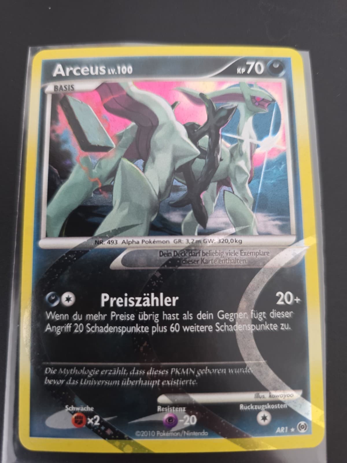 Arceus Lv. 100 AR1 Holo Deutsch Vintage Sehr Selten NM