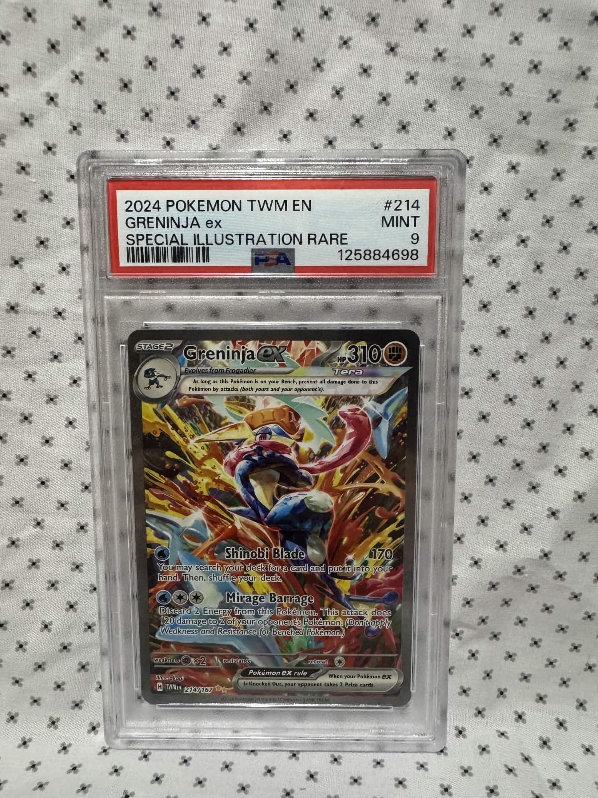 Greninja ex 214/167 Twilight Masquerade SIR EN PSA 9 ✨