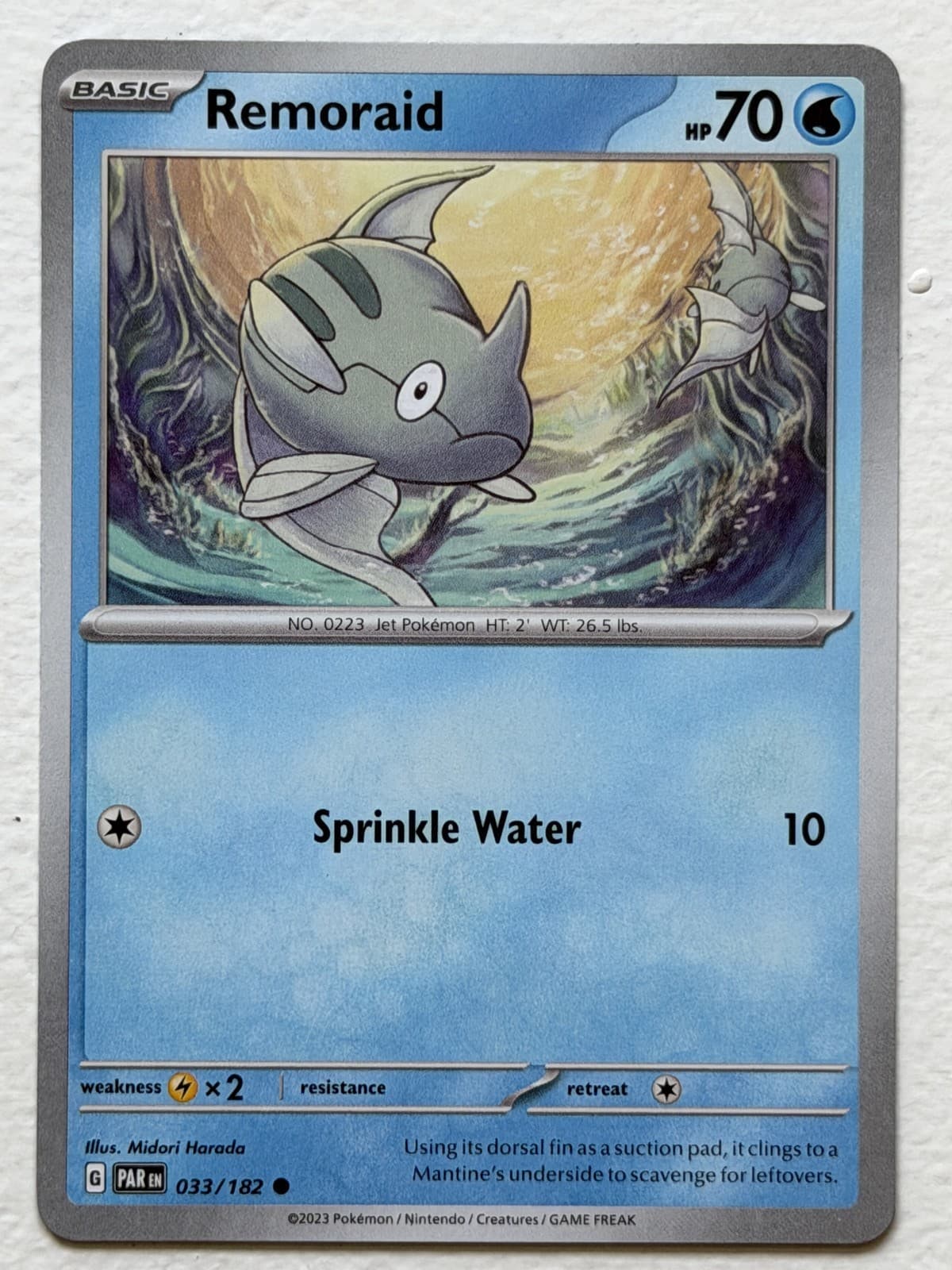 Remoraid 33/182 Paradox Rift Common Near Mint Pokemon
