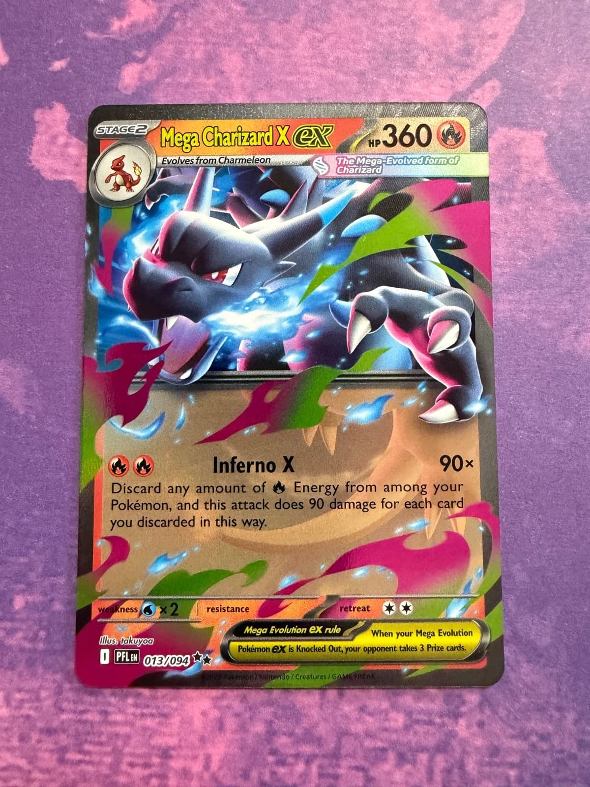 Mega Charizard X ex 13/94 Phantasmal Flames Double Rare NM