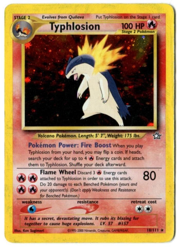 Pokemon Typhlosion Neo Genesis Holo Rare 18/111 Played