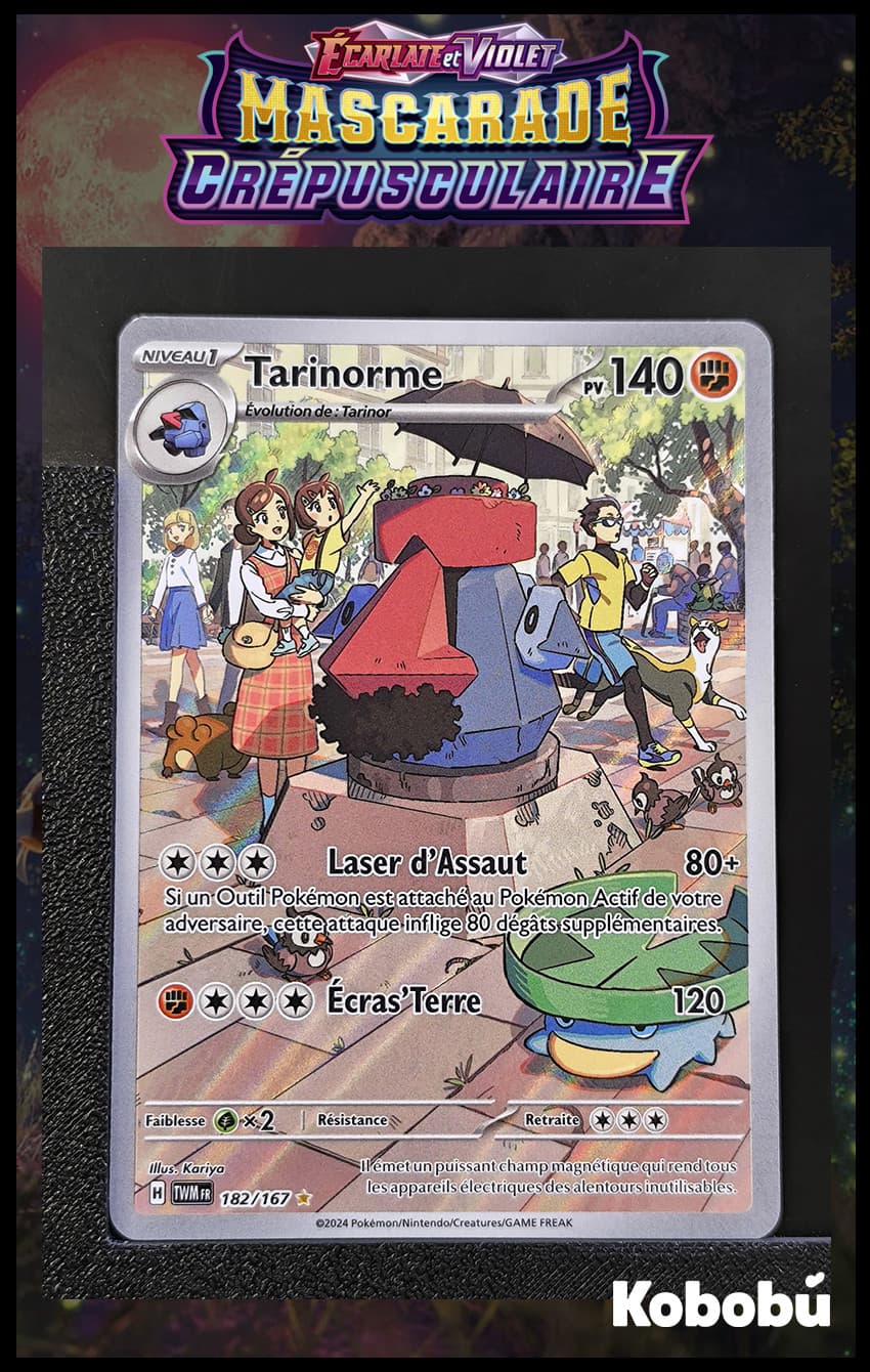 Carte Pokémon Tarinorme 182/167 EV6 Mascarade Crépusculaire TWM