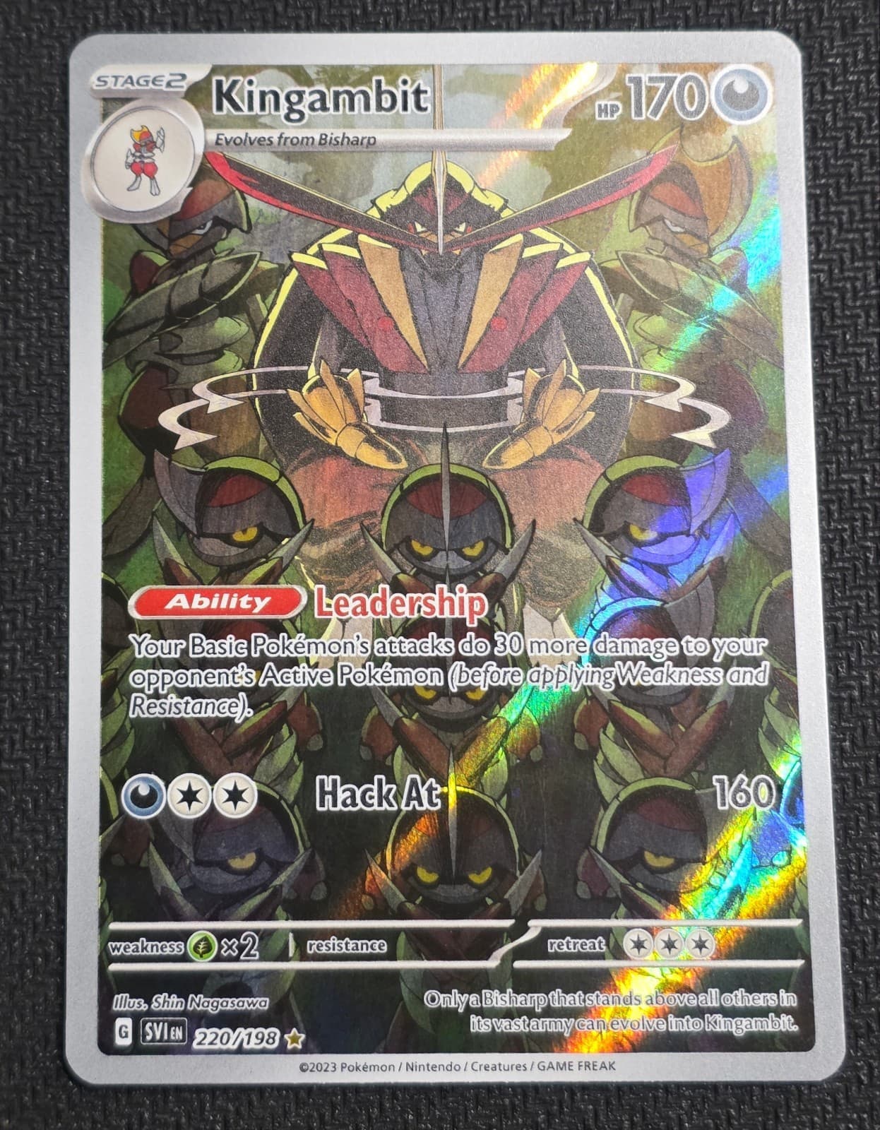 Pokemon Kingambit 220/198 Scarlet And Violet Base Set Illustration Rare