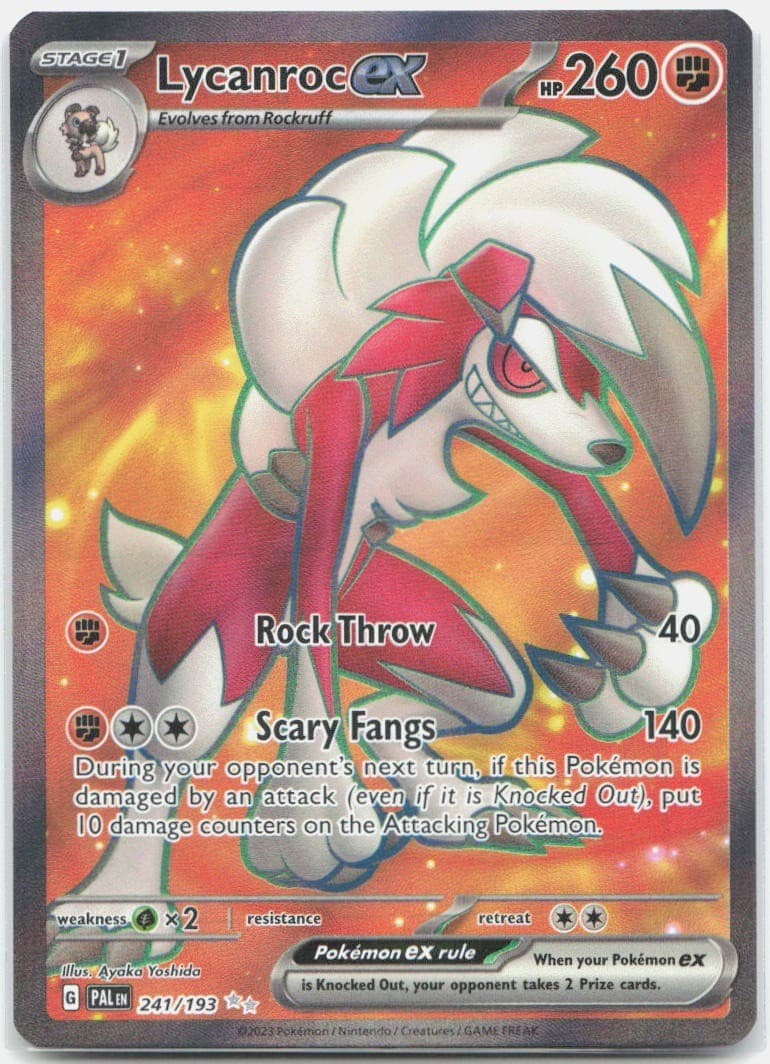 Pokemon Lycanroc ex 241/193 NM UR Paldea Evolved Holo