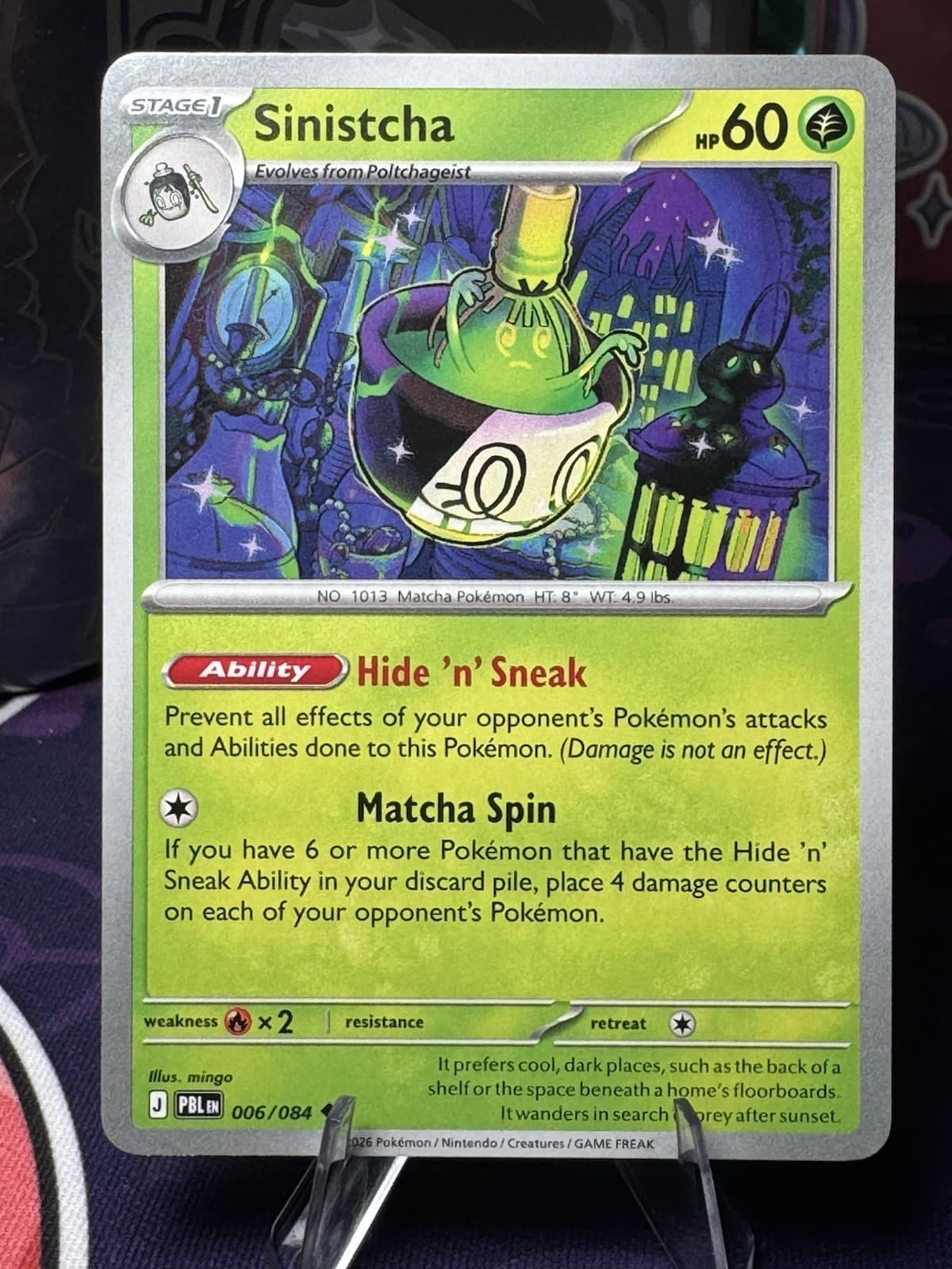 Sinistcha 006/084 Pokemon TCG Pitch Black Near Mint English