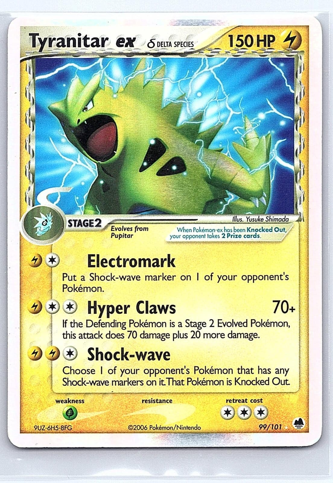 Tyranitar ex 2006 Dragon Frontiers 99/101 EX Rare Holo