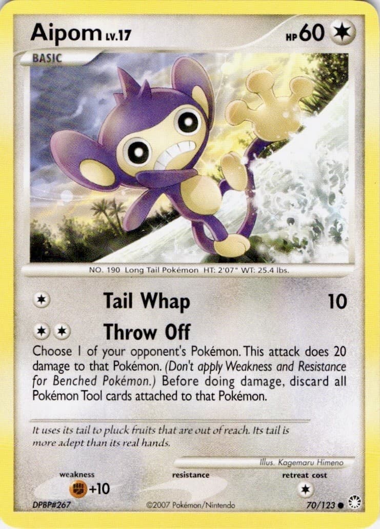 Aipom 70/123 Common Mysterious Treasures Pokemon Lightly Played