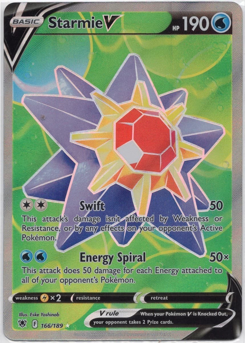 Pokemon TCG Starmie V 166/189 Astral Radiance Full Art Ultra Rare NM English