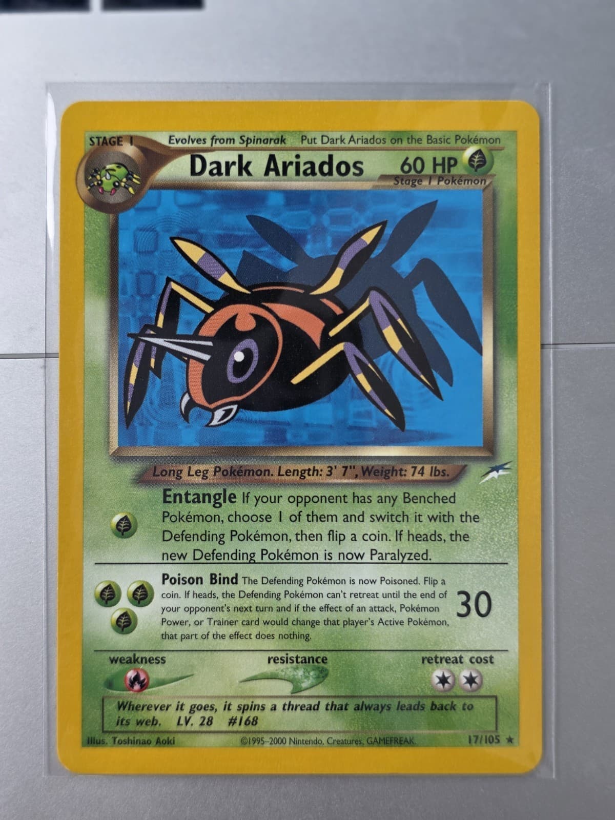 2000 Pokemon Dark Ariados Neo Destiny Non Holo Rare 17/105