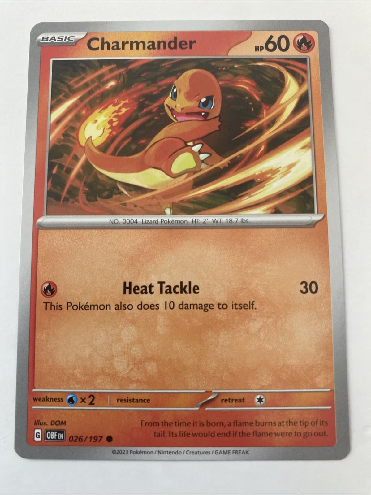 Charmander #26 Pokemon Obsidian Flames