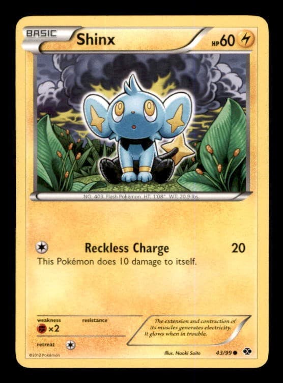 Shinx 43/99 Common Next Destinies Pokemon Lightly Played