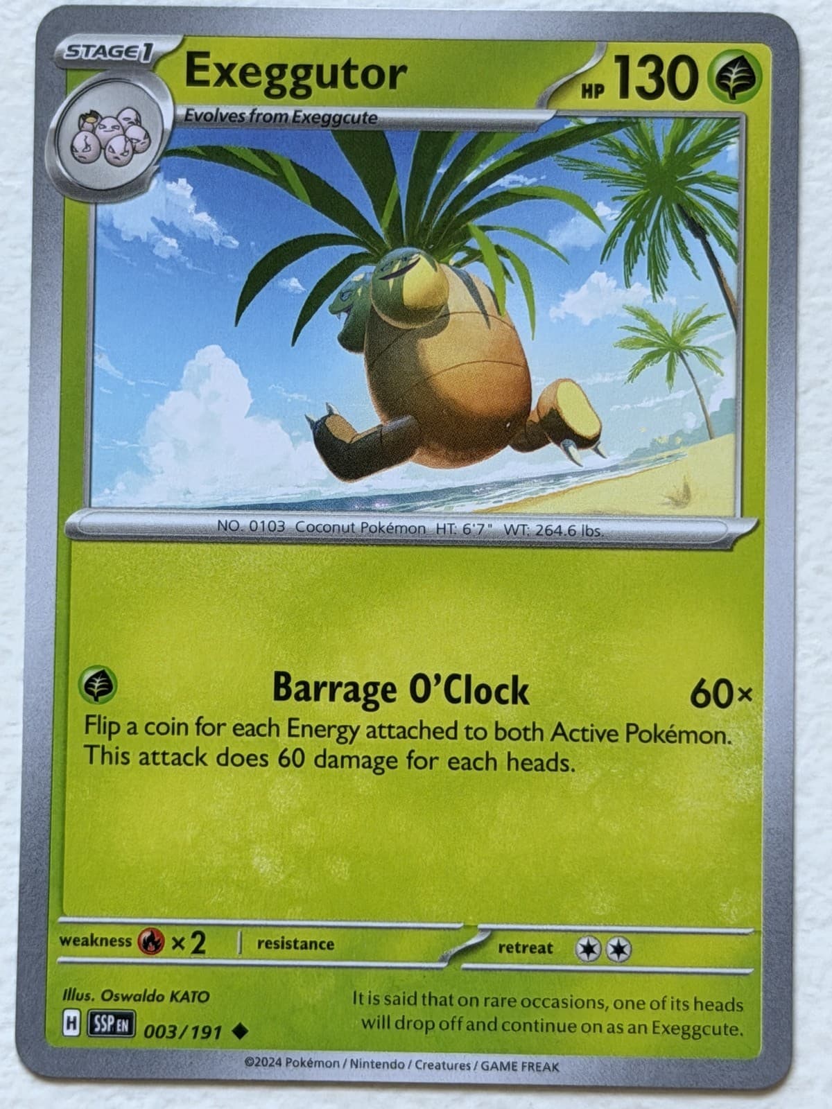 Exeggutor 3/191 Surging Sparks Uncommon Near Mint Pokemon