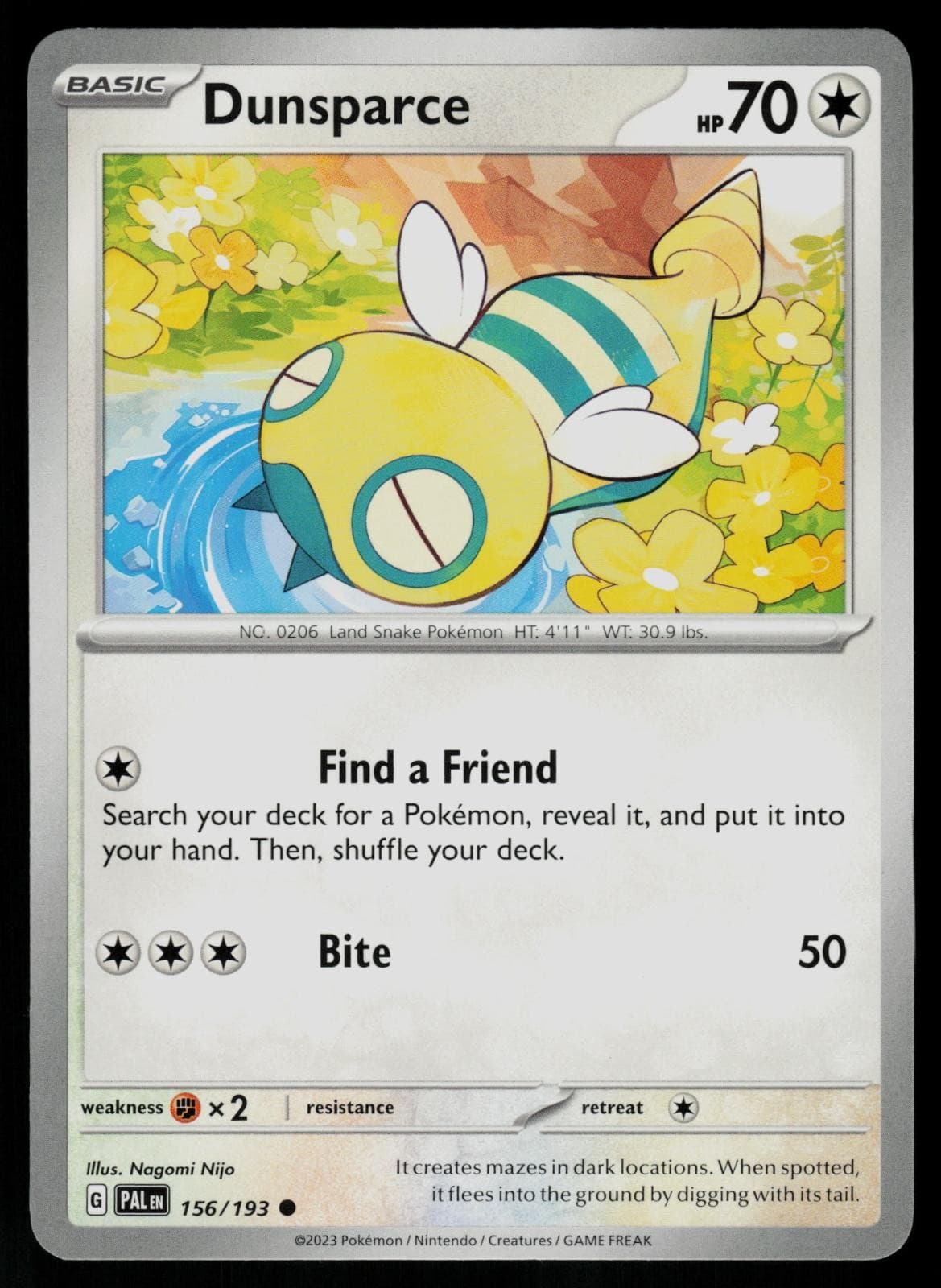 Dunsparce 156/193 Common - Pokemon Paldea Evolved