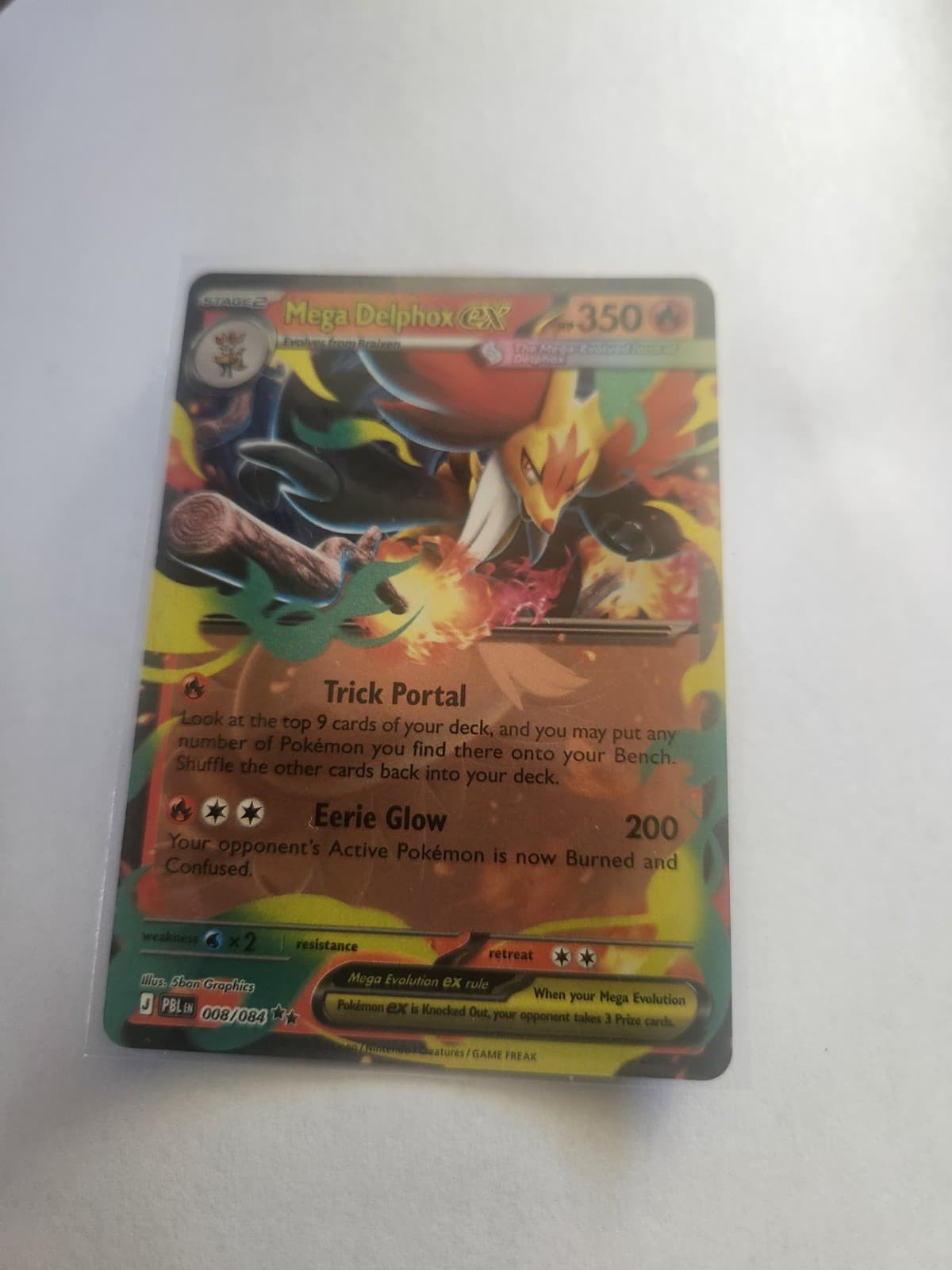 Pokemon - Mega Delphox EX - Pitch Black - 8/84 NM