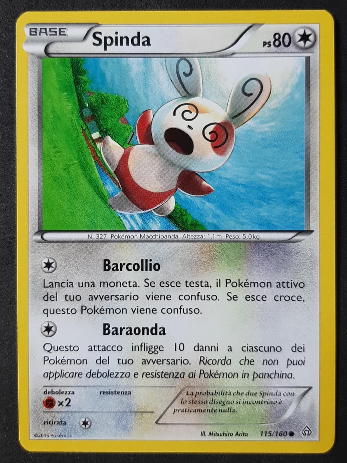 SPINDA 115/160 in Italiano POKEMON XY SCONTRO PRIMORDIALE