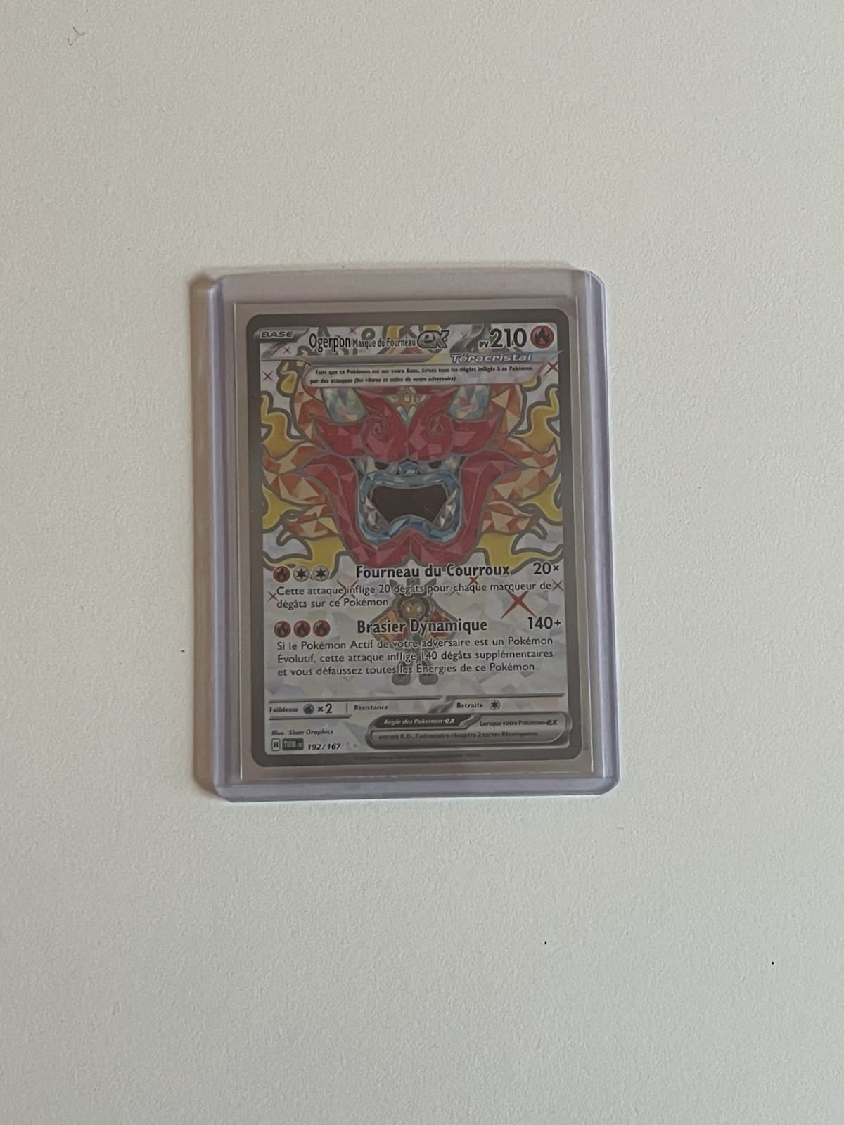 Carte Pokémon Ogerpon Masque Du Fourneau Ex 192/167 Mascarade Crépusculaire