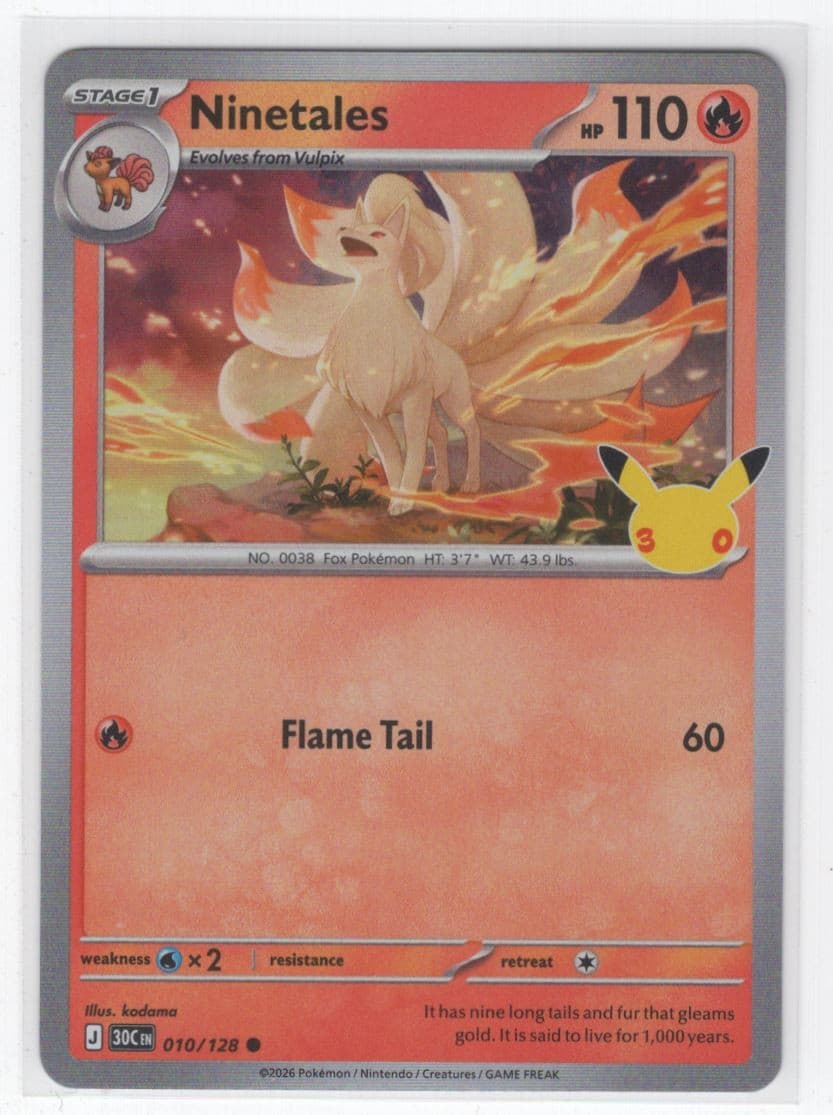 #10 2026 Pokemon 30th Celebration Ninetales