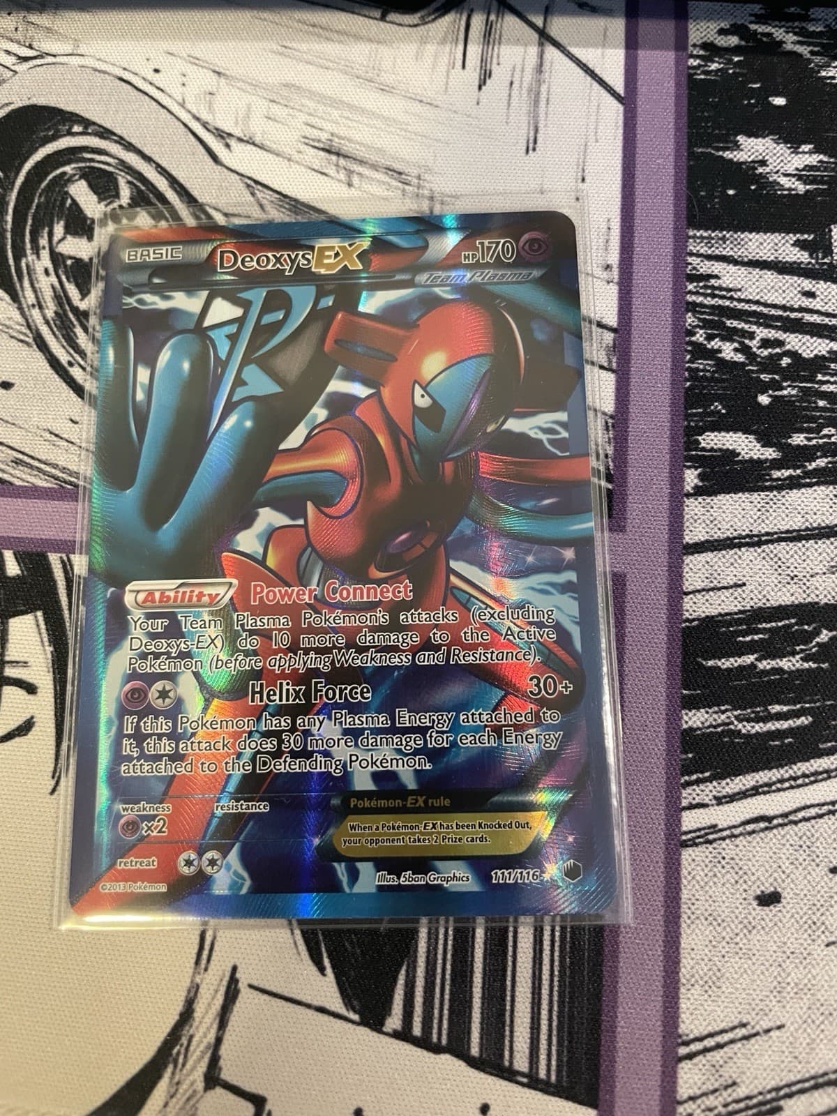Pokemon Company Deoxys-EX 111/116 Plasma Freeze Full Art Holo EX Ultra Rare