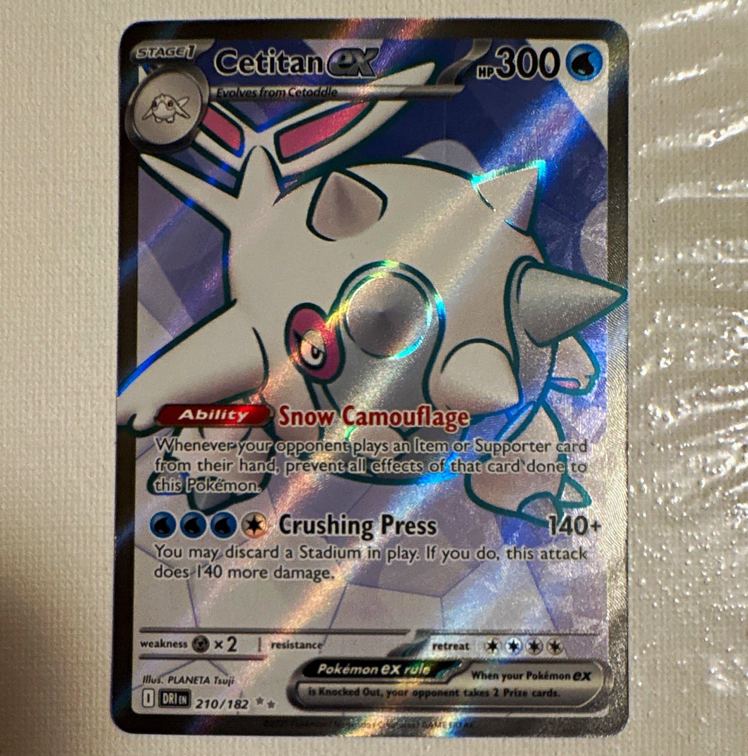 The Pokemon Company Cetitan ex 210/182 SV10 Destined Rivals Full Art Holo