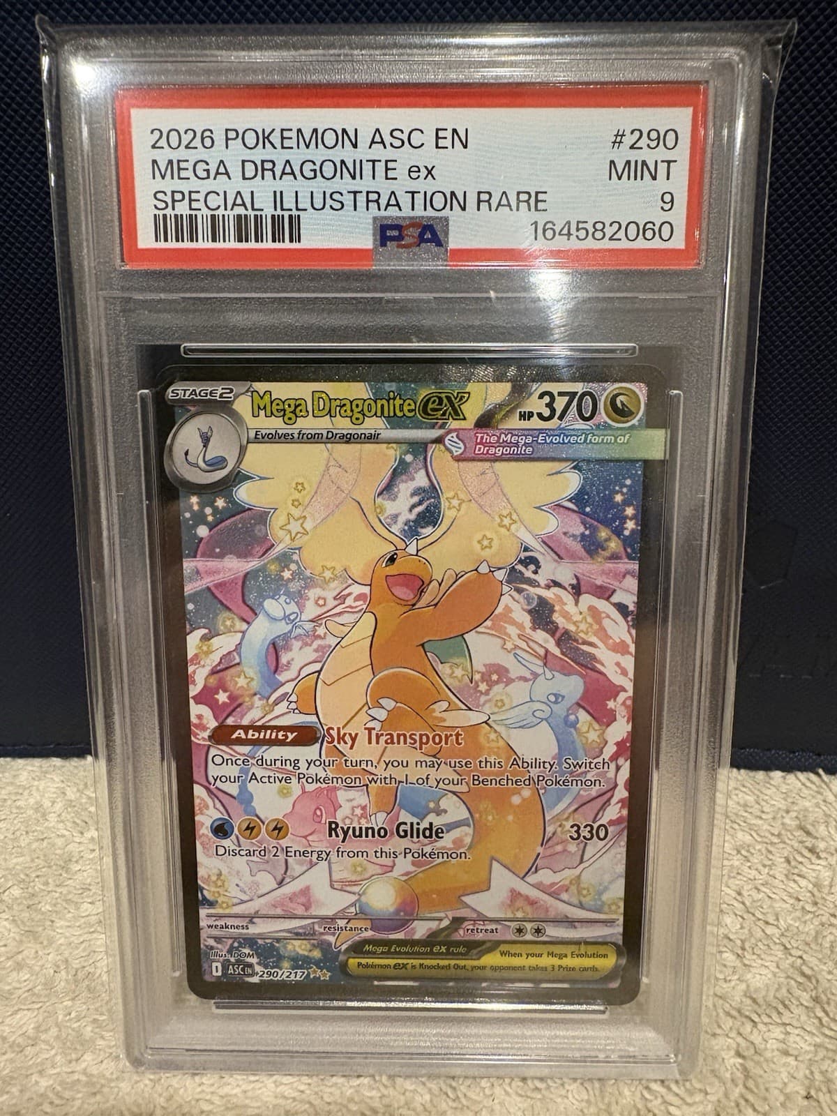 2026 Pokemon ENG Ascended Heroes Mega Dragonite ex 290/217 SIR PSA 9 Mint