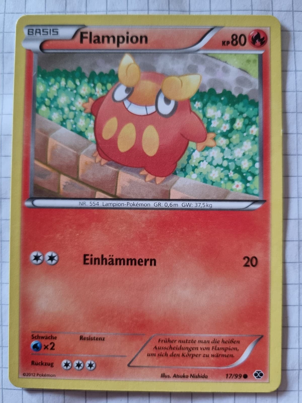 Pokémonkarte Flampion 17/99 Kommende Schicksale Original