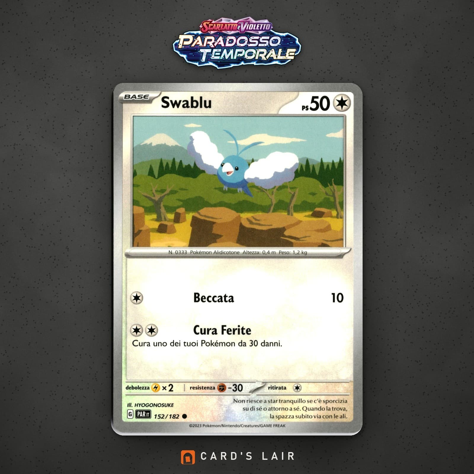 Pokémon Swablu 152/182 Paradosso Temporale ITA Near Mint Comune Italiano 2023