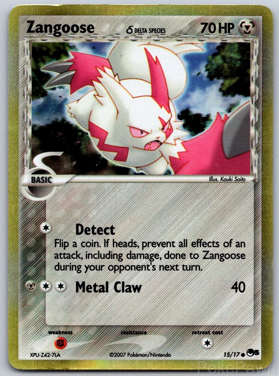 Zangoose 15/17 Common POP Series 5 Pokemon Lightly Played
