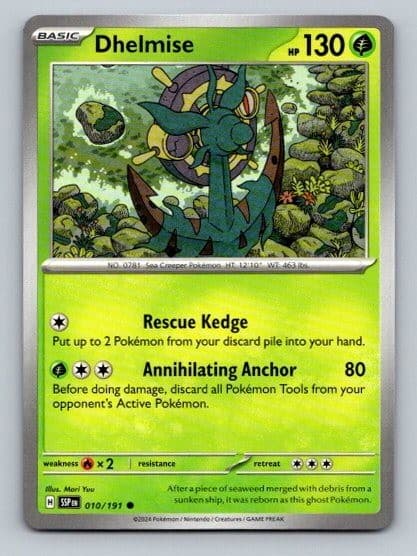 2024 Pokemon Card Surging Sparks Dhelmise 10/191