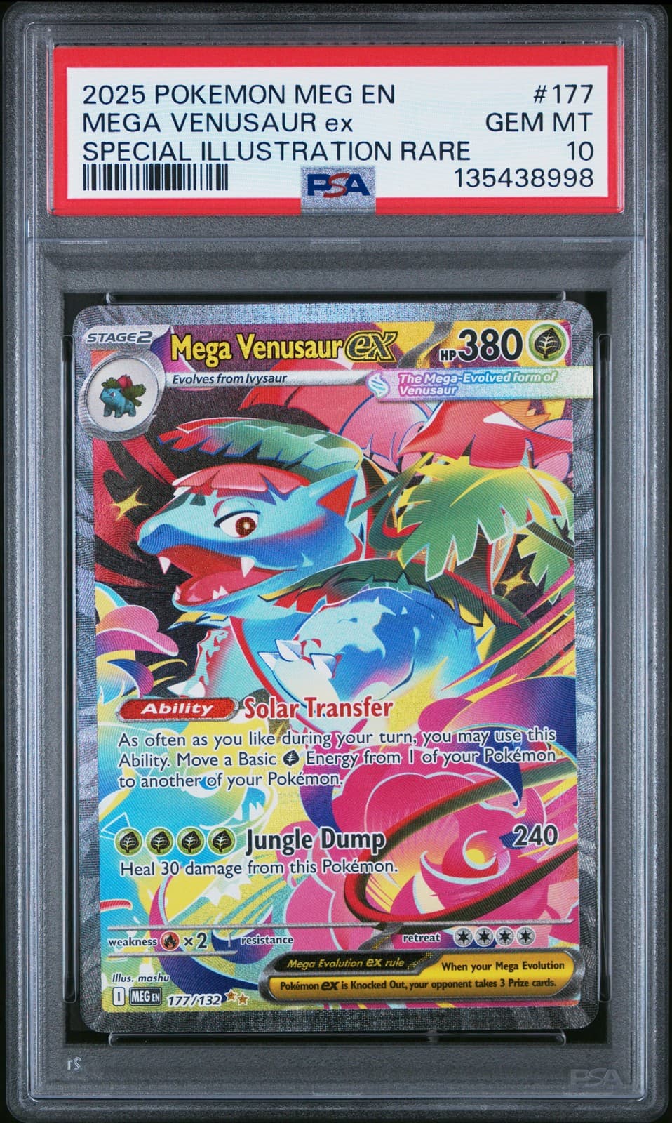 2025 POKEMON MEG EN-MEGA EVOLUTION #177 MEGA VENUSAUR EX PSA 10
