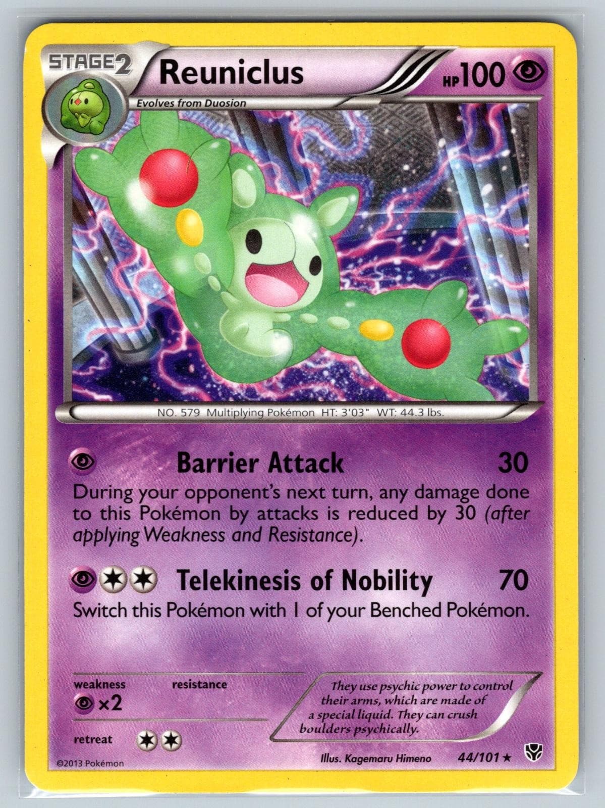 Reuniclus 44/101 Rare Plasma Blast Pokemon Lightly Played
