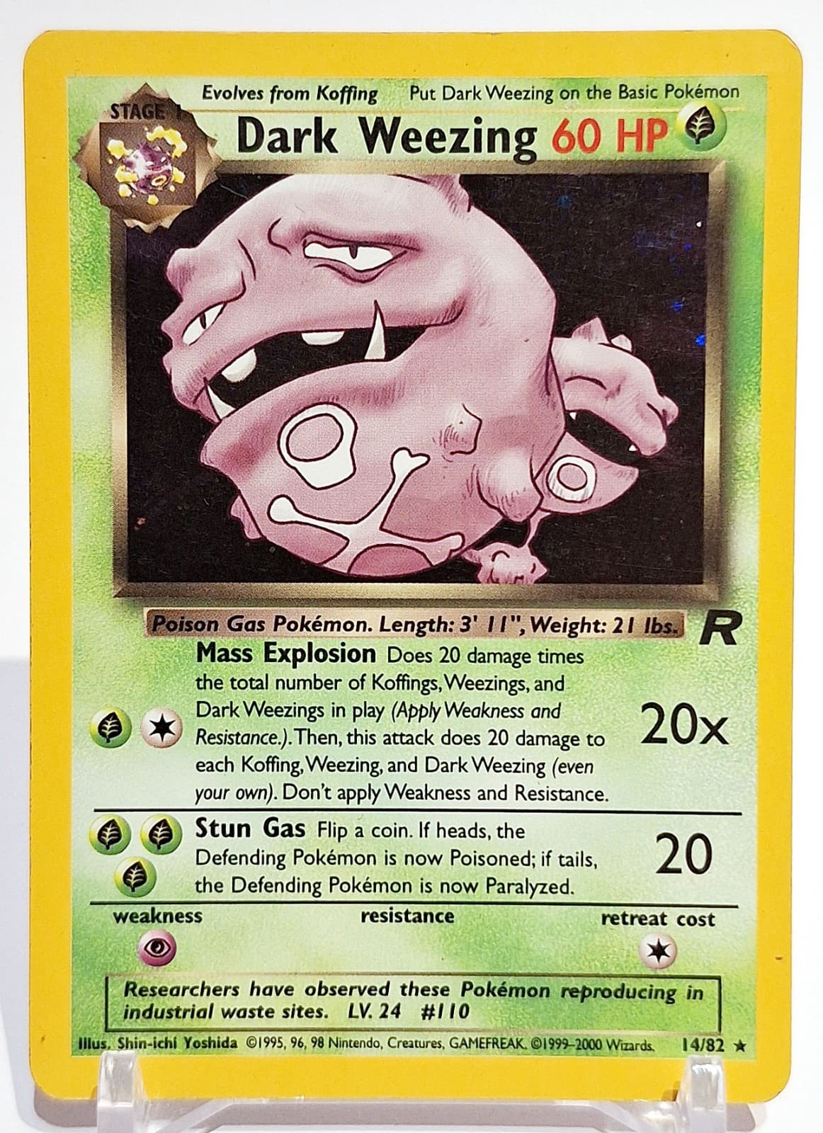 Pokemon Karte Dark Weezing Dunkles Smogmog 14/82 2000 Team Rocket Holo Rare PL