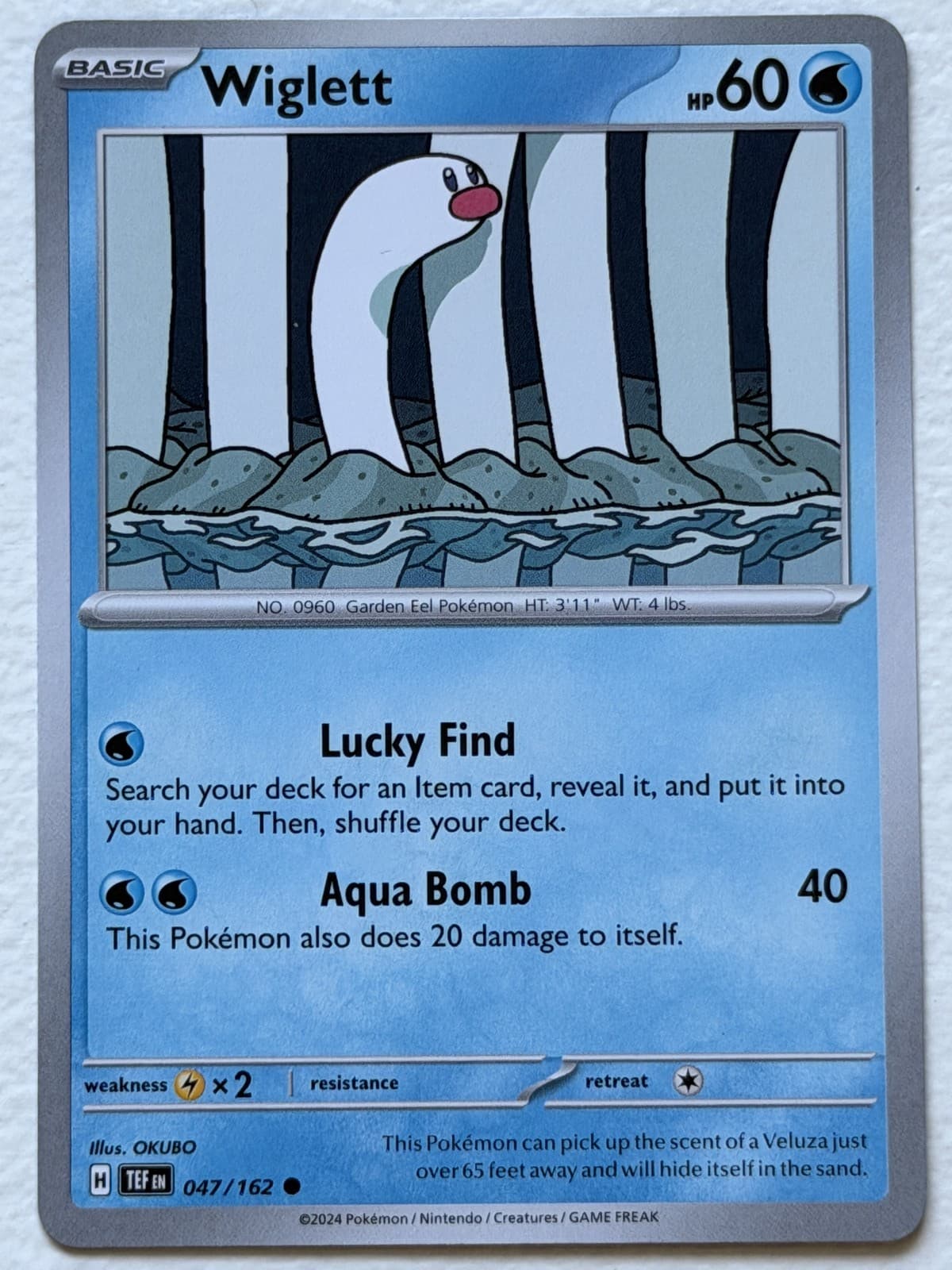 Wiglett 47/162 Temporal Forces Common Near Mint Pokemon
