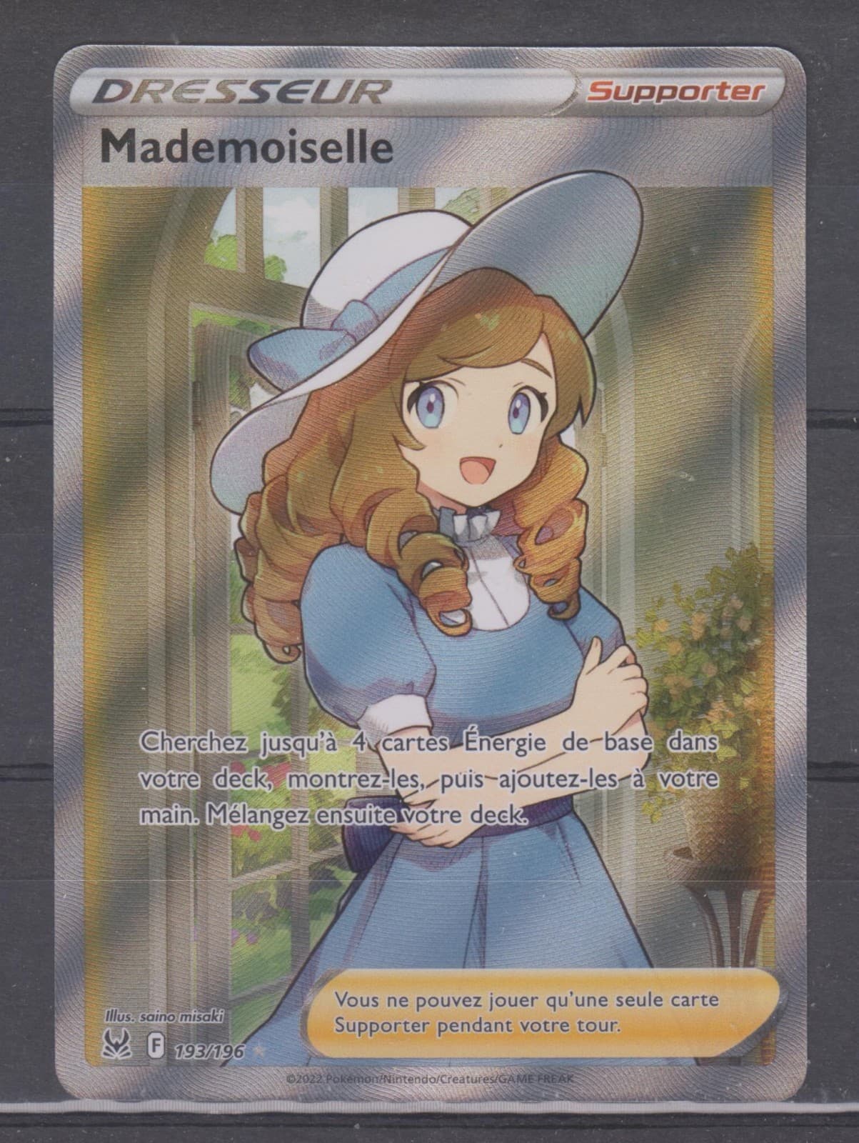 CARTE POKEMON - Mademoiselle 193/196 (Origine perdue) VF neuve