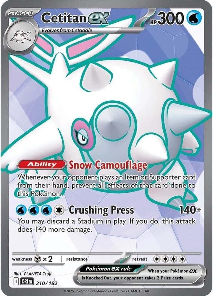 CETITAN EX 210/182 DESTINED RIVALS POKEMON (FULL ART, NM)